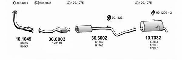 ART0457 Asso Exhaust system