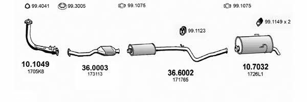 ART0458 Asso Exhaust system