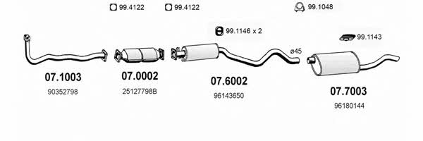 Asso ART0587 Exhaust system ART0587