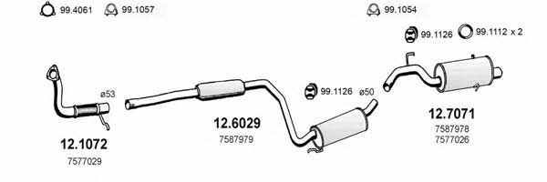 Asso ART0597 Exhaust system ART0597