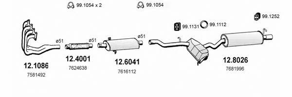  ART0609 Exhaust system ART0609