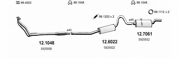 Asso ART0678 Exhaust system ART0678