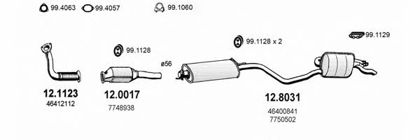 ART0874 Asso Exhaust system