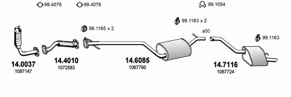 ART0938 Asso Exhaust system