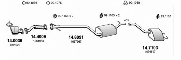 ART0940 Asso Exhaust system