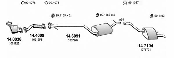 ART0941 Asso Exhaust system
