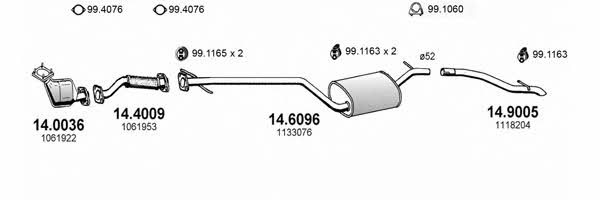 Asso ART0956 Exhaust system ART0956