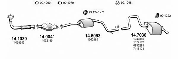  ART0959 Exhaust system ART0959