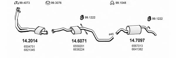 Asso ART1033 Exhaust system ART1033