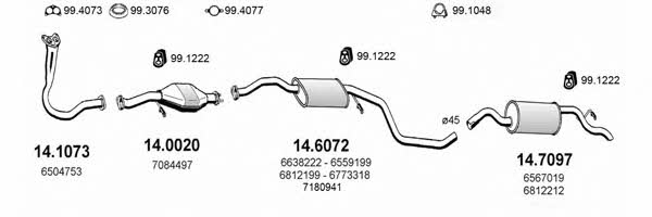  ART1036 Exhaust system ART1036