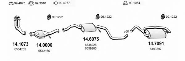  ART1044 Exhaust system ART1044