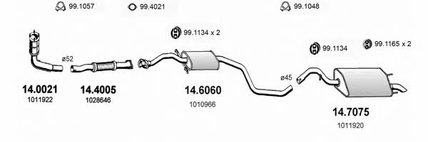 Asso ART1052 Exhaust system ART1052