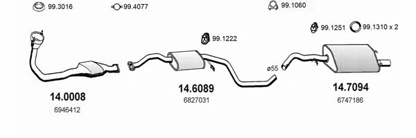  ART1055 Exhaust system ART1055