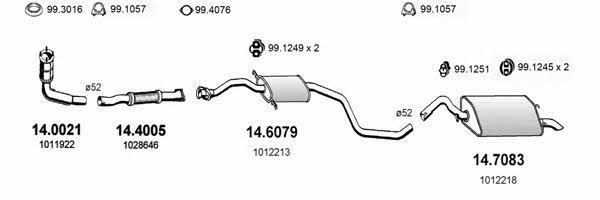  ART1061 Exhaust system ART1061