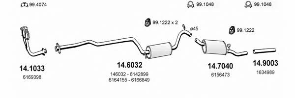  ART1082 Exhaust system ART1082