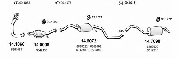 Asso ART1092 Exhaust system ART1092