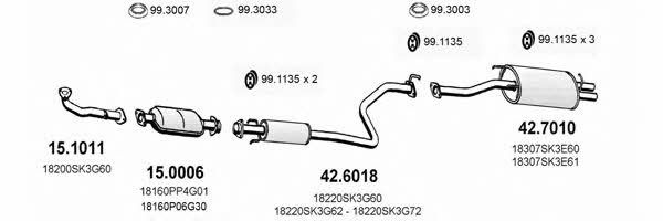  ART1123 Exhaust system ART1123