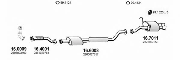 Asso ART1161 Exhaust system ART1161