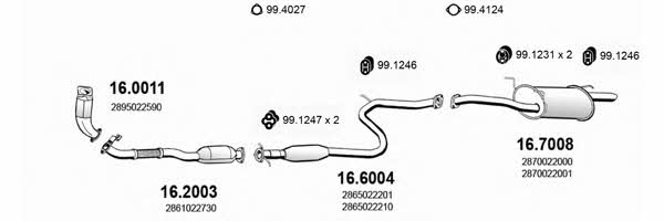 Asso ART1162 Exhaust system ART1162