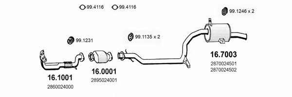 Asso ART1171 Exhaust system ART1171