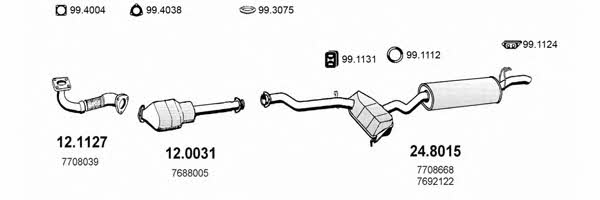 Asso ART1280 Exhaust system ART1280