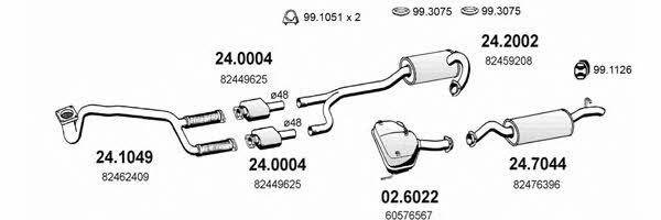  ART1282 Exhaust system ART1282