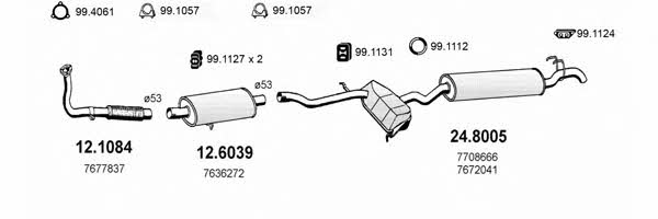 Asso ART1285 Exhaust system ART1285