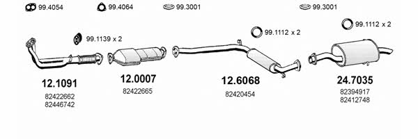 Asso ART1289 Exhaust system ART1289