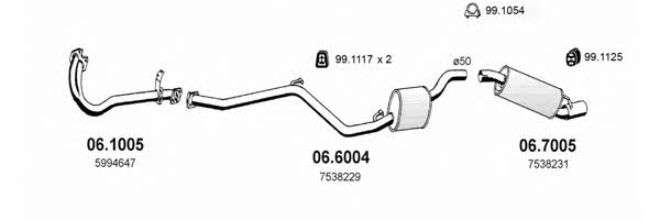 Asso ART1324 Exhaust system ART1324