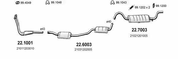 Asso ART1335 Exhaust system ART1335