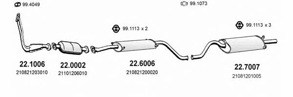 Asso ART1340 Exhaust system ART1340