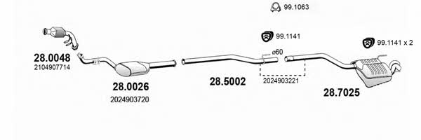  ART1372 Exhaust system ART1372