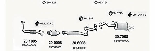  ART1496 Exhaust system ART1496