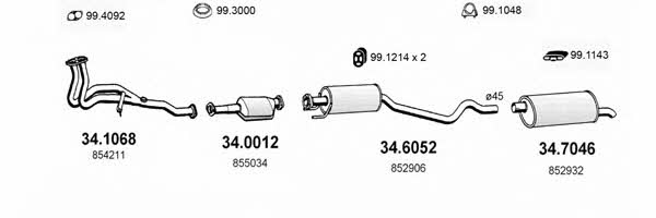 Asso ART1575 Exhaust system ART1575