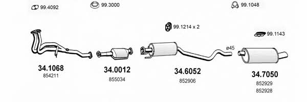 Asso ART1578 Exhaust system ART1578