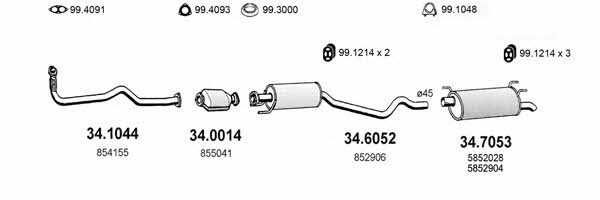ART1597 Asso Exhaust system