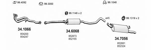 Asso ART1619 Exhaust system ART1619