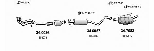 Asso ART1625 Exhaust system ART1625