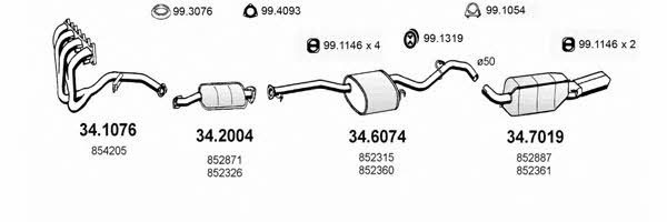 Asso ART1635 Exhaust system ART1635