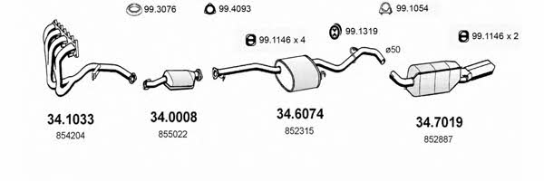  ART1637 Exhaust system ART1637