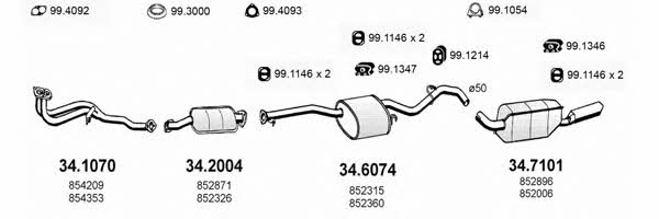 Asso ART1644 Exhaust system ART1644