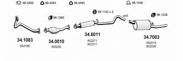 Asso ART1692 Exhaust system ART1692