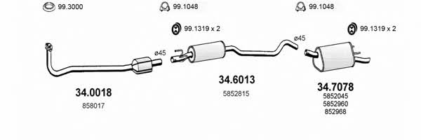  ART1712 Exhaust system ART1712