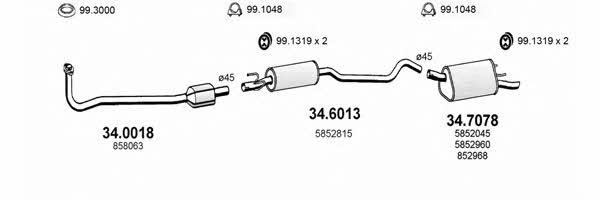 Asso ART1714 Exhaust system ART1714