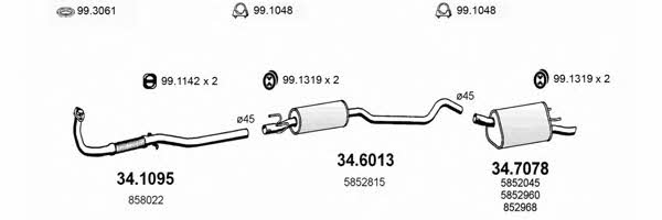 Asso ART1741 Exhaust system ART1741