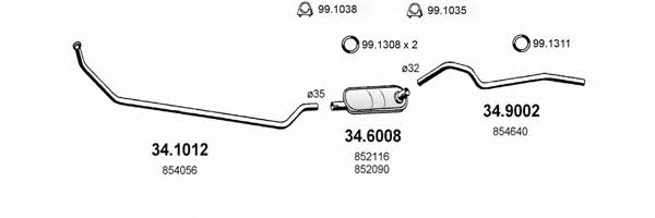 Asso ART1759 Exhaust system ART1759