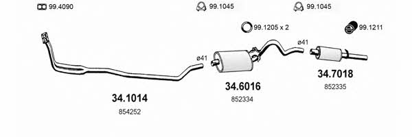 Asso ART1763 Exhaust system ART1763