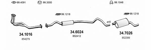 Asso ART1766 Exhaust system ART1766