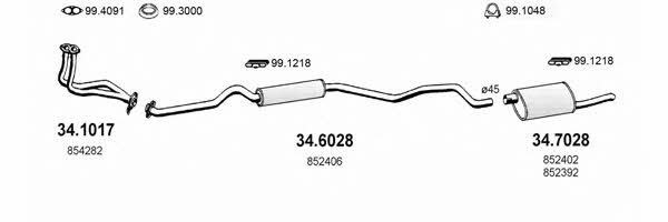 Asso ART1769 Exhaust system ART1769