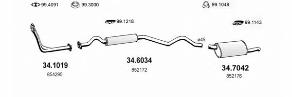 Asso ART1773 Exhaust system ART1773